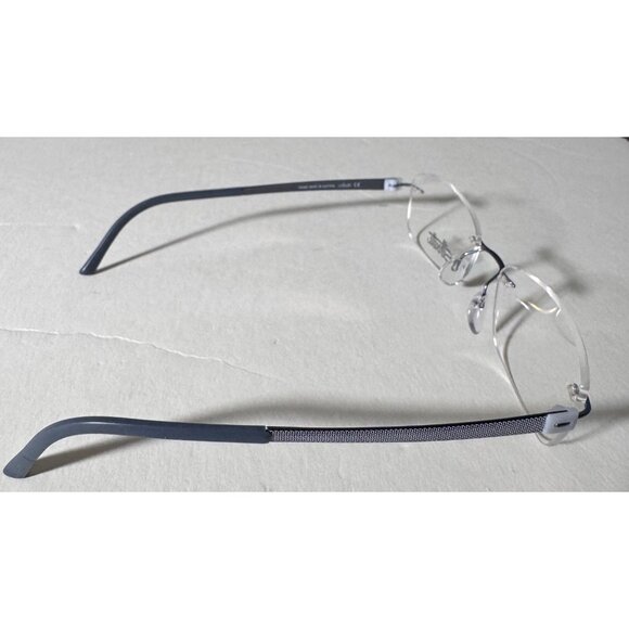 Silhouette Rimless Eyeglasses Frames Only Blue Arms 4496 40 52-17 130 5452 6059 - Picture 5 of 12
